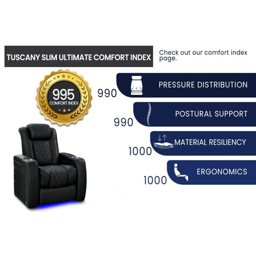 Valencia Theater Seating Leather Home Theater Seating with Cup Holder